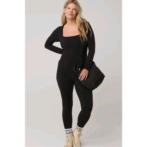Aerie Black Long Sleeve Jumpsuit